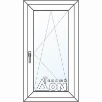 Узкое вертикальное окно 600х1200 поворотно - откидное купить в спб